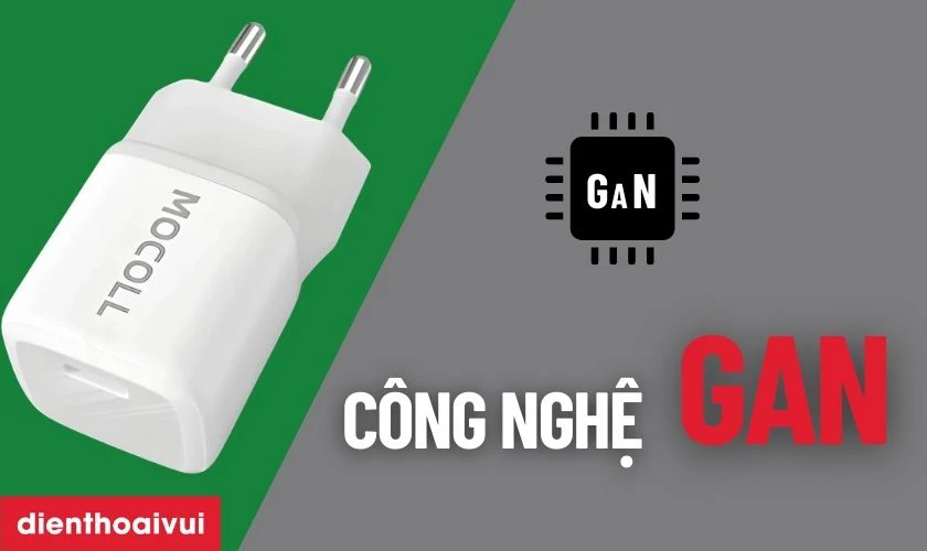 Củ sạc nhanh 30W Mocoll Tiny Icy Crystal (EU) có công nghệ GaN