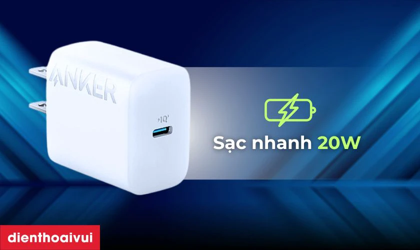 Đặc điểm của củ sạc nhanh Anker 1C/20W A2347