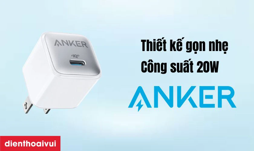 Đặc điểm của củ sạc nhanh Anker 511 Nano Pro 20W A2637