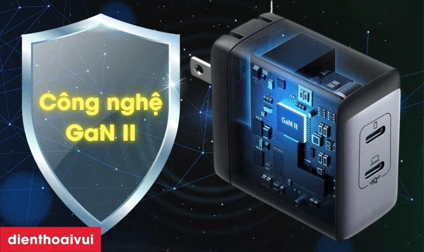 Củ sạc nhanh Anker Powerport III 2C 65W A2666 ứng dụng GaN II