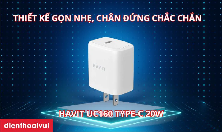 Đặc điểm của củ sạc nhanh Havit UC160 Type-C 20W