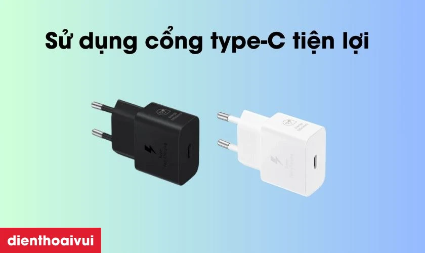 Cổng USB-C có độ tương thích cao với nhiều thiết bị điện tử