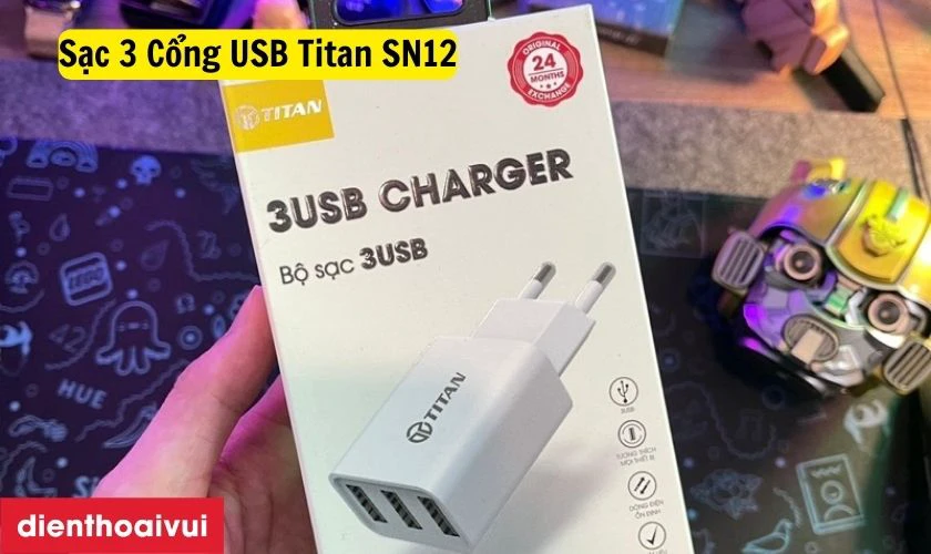 Sạc 3 Cổng USB Titan SN12