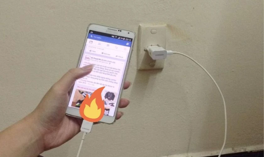 Sạc không chính hãng làm tăng nhiệt độ khi sạc pin cho thiết bị