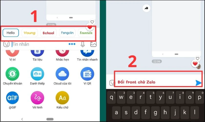 Cách đổi font chữ Zalo khi nhắn tin trên điện thoại 