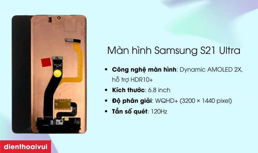 Giới thiệu m&agrave;n h&igrave;nh Samsung Galaxy S21 Ultra