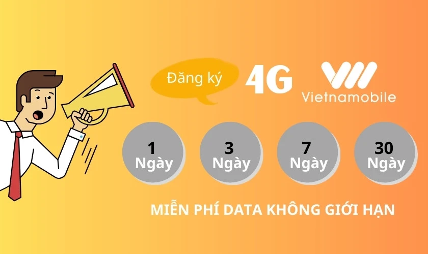 Cách đăng ký mạng 4G Vietnamobile theo ngày