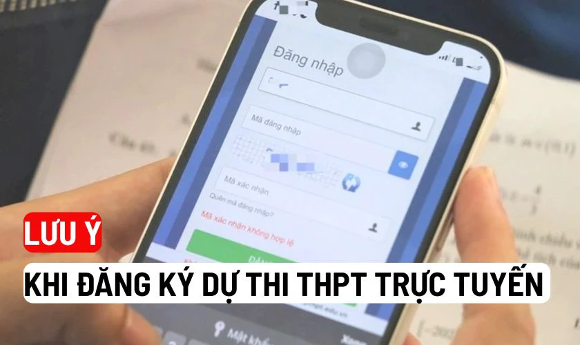 Lưu ý khi đăng ký thi