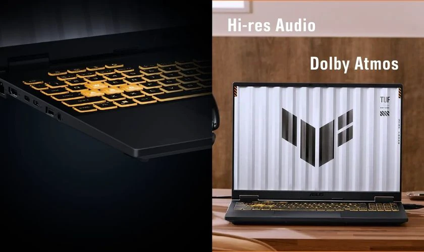 Đánh giá ASUS TUF Gaming F16 về bàn phím, loa