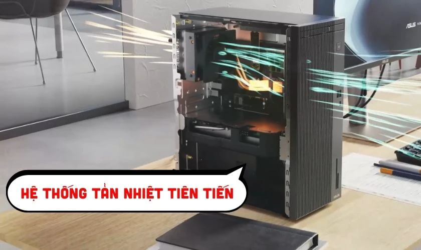 Hệ thống tản nhiệt được thiết kế tối ưu cho không gian thùng máy dạng tower