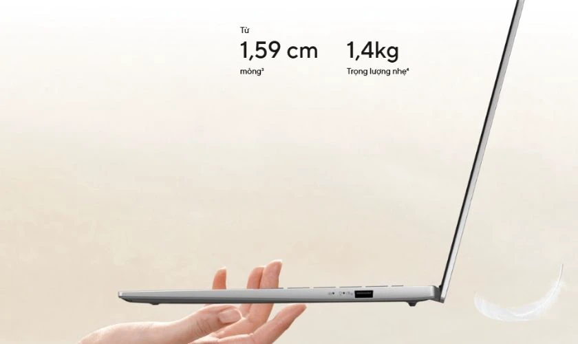 Asus Vivobook S 14 chỉ nặng khoảng 1.4kg