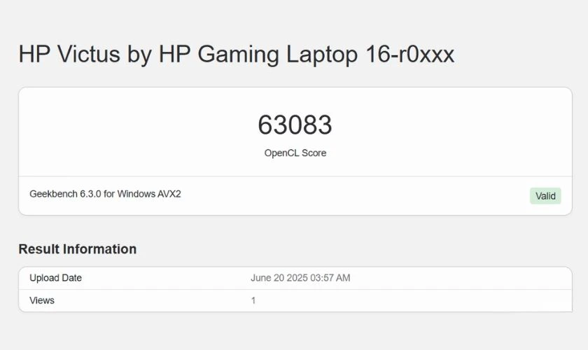 Đánh giá hiệu năng HP Victus 16: GPU