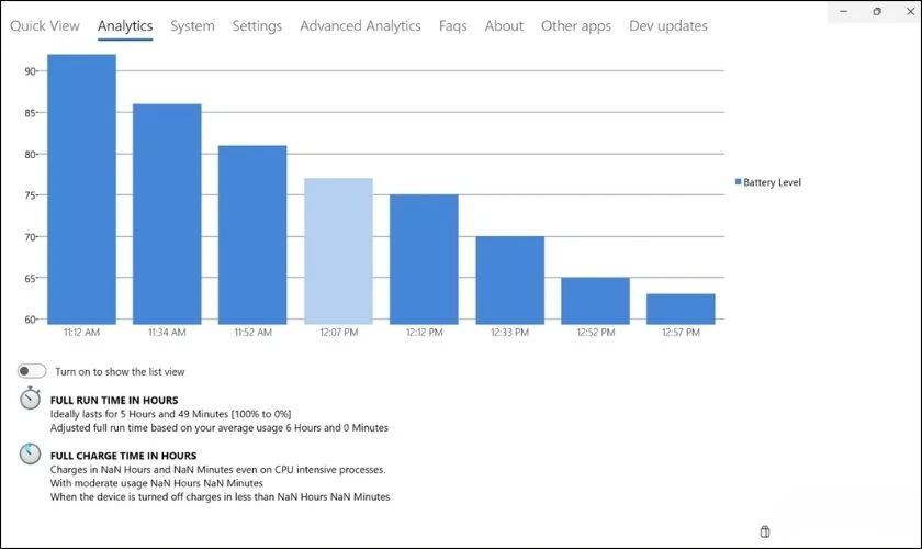 Đánh giá Lenovo IdeaPad Flex 5 về dung lượng pin