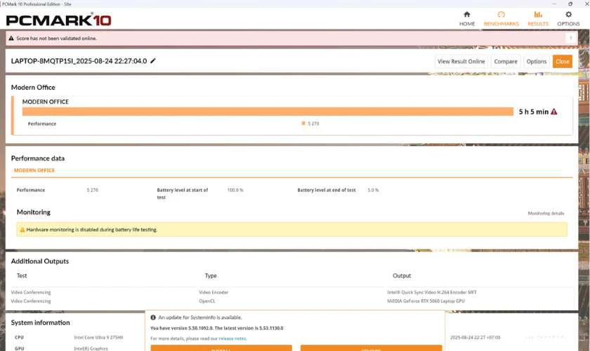 Đánh giá Lenovo Legion Pro 5 về dung lượng pin