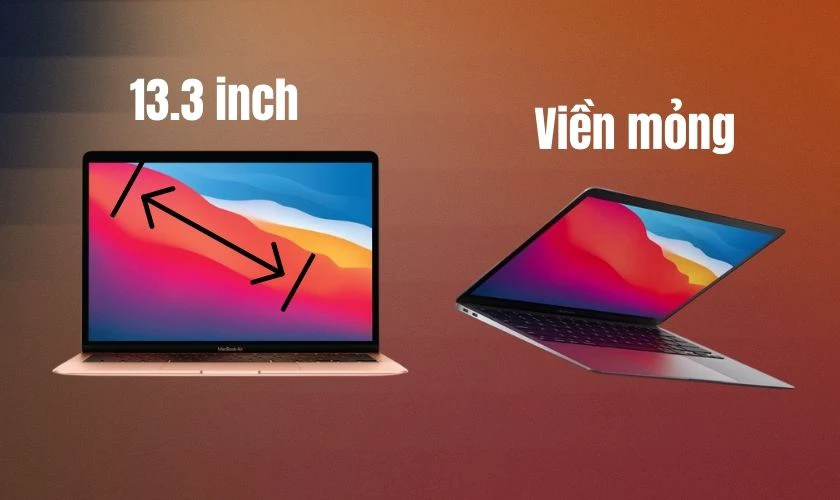 Đánh giá Macbook Air M1 về màn hình - Viền mỏng