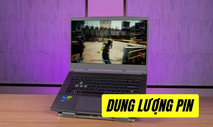 Đánh giá MSI Gaming Thin 15 RTX4050 về dung lượng pin