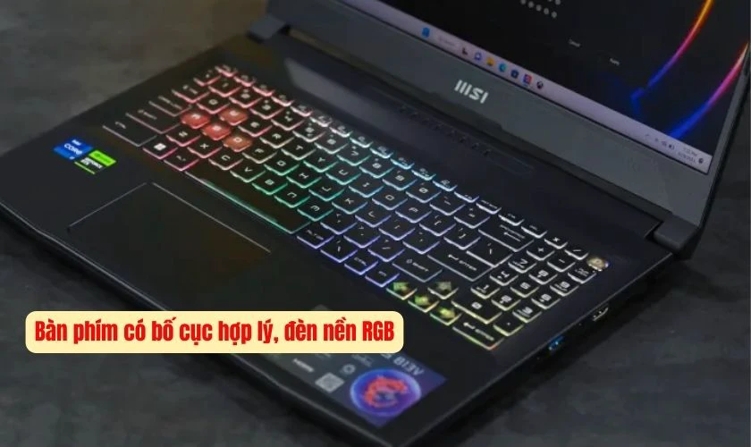 Đánh giá MSI Katana 15 về bàn phím, loa
