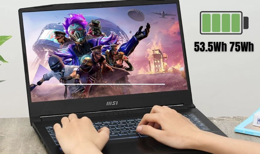 Đánh giá MSI Katana 15 về dung lượng pin