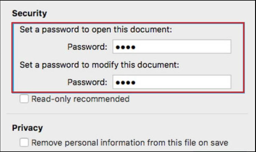 Hướng dẫn tạo password cho tài liệu trên Macbook