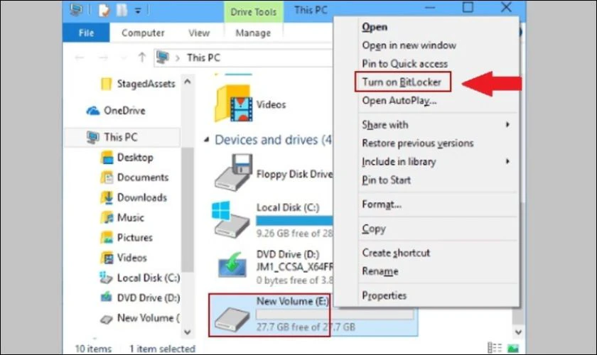 Hướng dẫn đặt mật khẩu cho ổ cứng bằng BitLocker