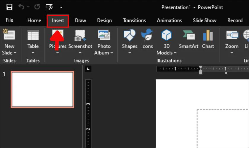 Cách viết dấu a còng @ trong PowerPoint