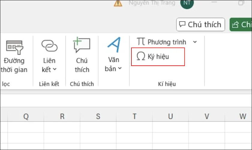 Cách viết dấu lớn hơn hoặc bằng trong Excel