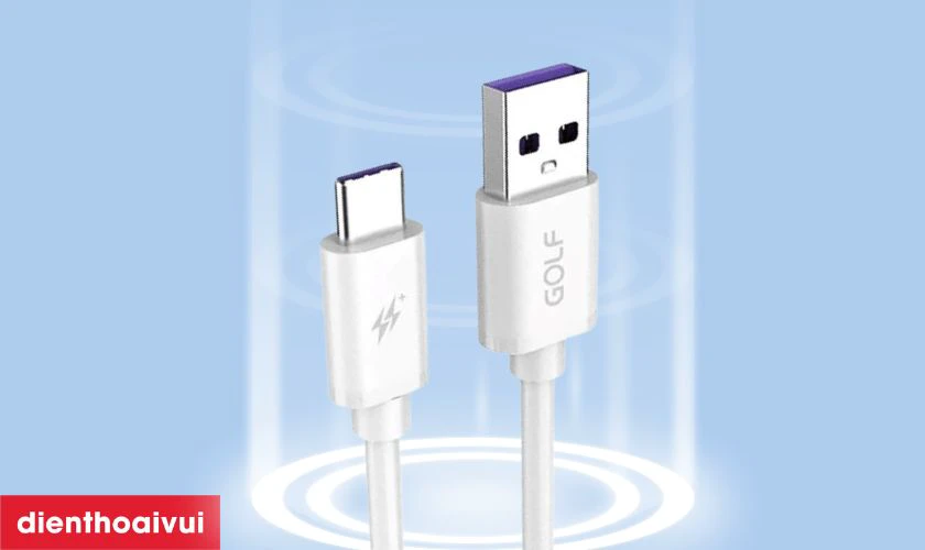 Cáp sạc Golf Type-C sạc nhanh 5A 40W
