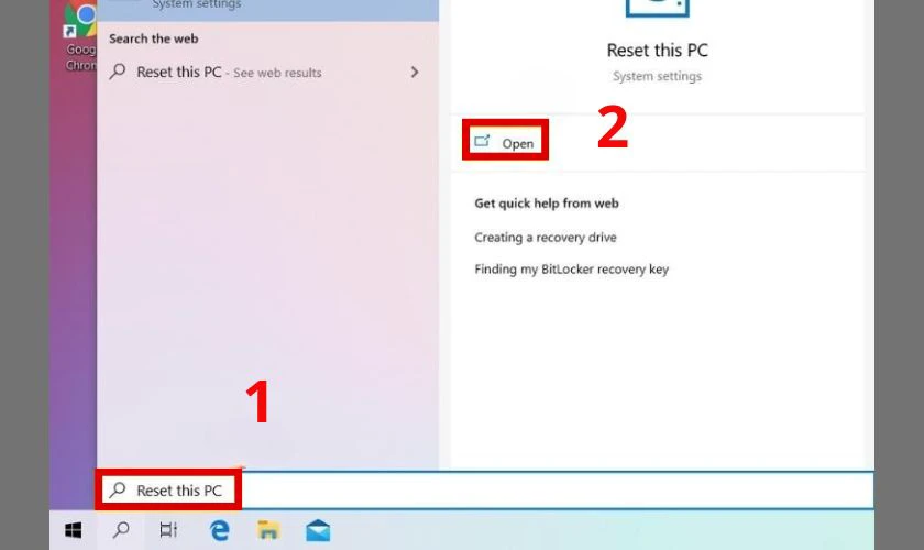 Thực hiện khôi phục hệ thống Windows 
