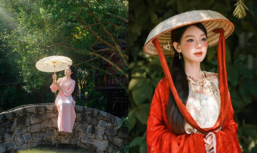 Chụp ảnh Tết ở Tu viện Khánh An