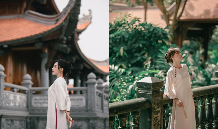 Chụp ảnh Tết ở Tu viện Vĩnh Nghiêm