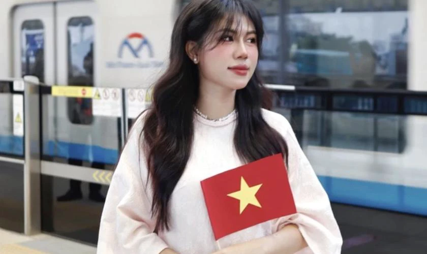 Chụp ảnh Tết ở Ga Metro