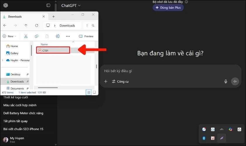Kéo thả file