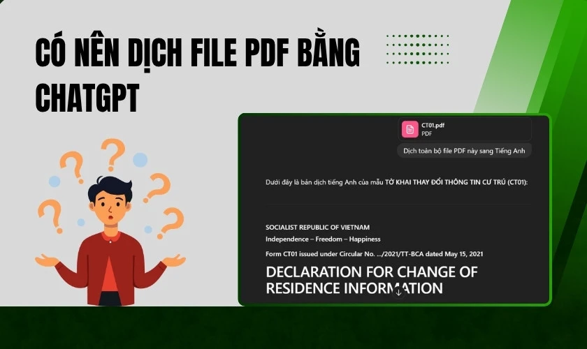Có nên dịch file PDF bằng ChatGPT