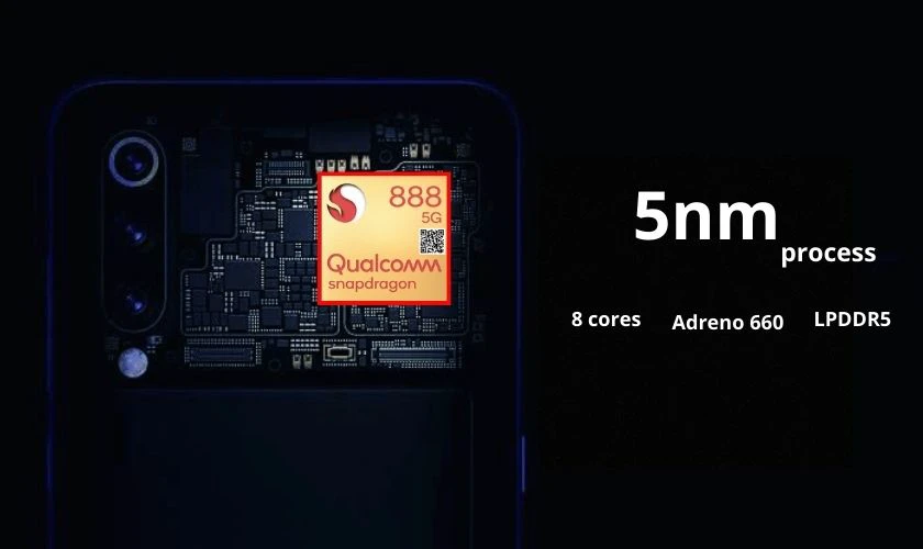 Snapdragon 888 là chip di động tầm  trung hiệu năng cao được sản xuất bởi Qualcomm