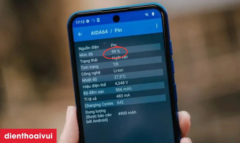 kiểm tra pin của điện thoại meizu cũ