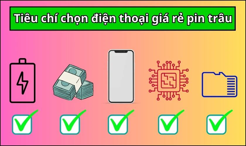 Tiêu chí gì khi chọn điện thoại pin trâu giá rẻ dưới 2 triệu