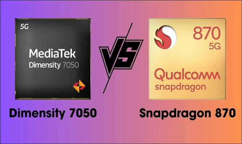 So sánh điểm Benchmark của chip Dimensity 7050 và Snapdragon 870