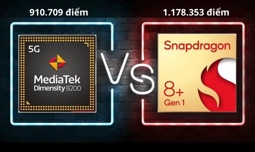 Snapdragon 8 Gen 1 có điểm AnTuTu cao hơn Dimensity 8200