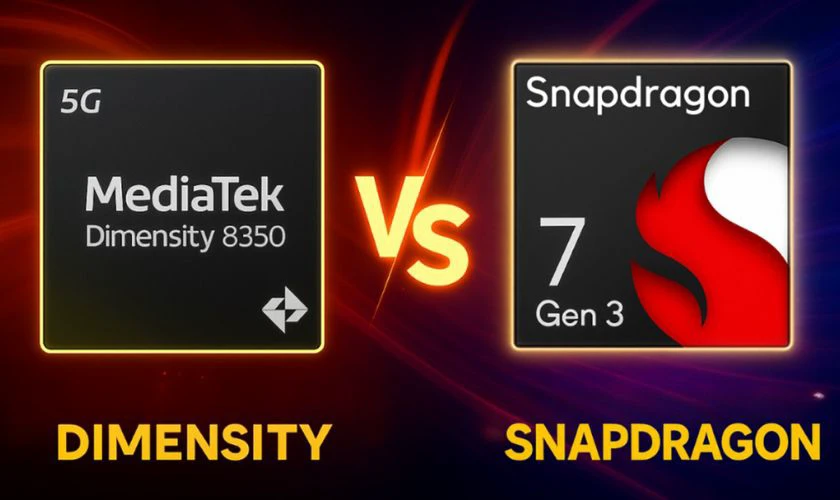 So sánh chip Dimensity 8350 và các loại chip Snapdragon cùng phân khúc