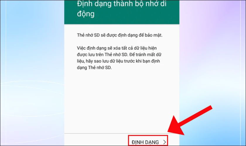 Cách định dạng thẻ nhớ trên điện thoại Android