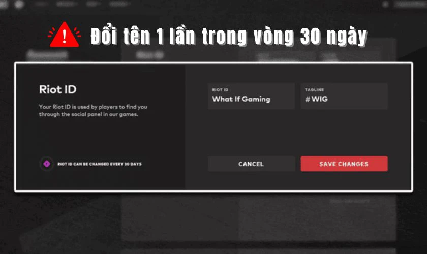 Lưu ý khi đổi tên Valorant
