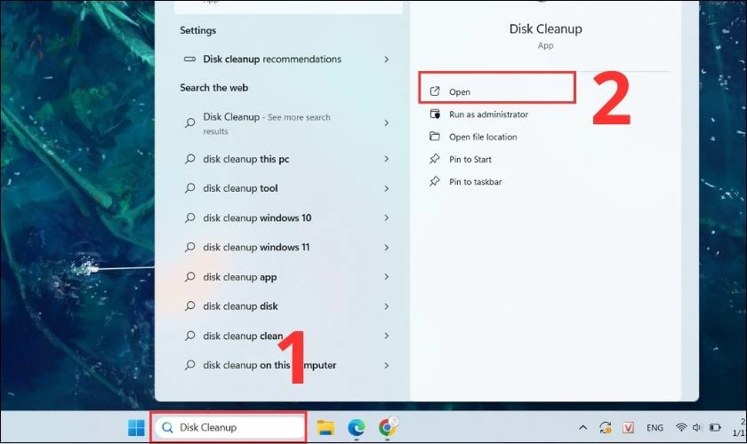 Dọn rác trên Win 11 bằng Disk Cleanup