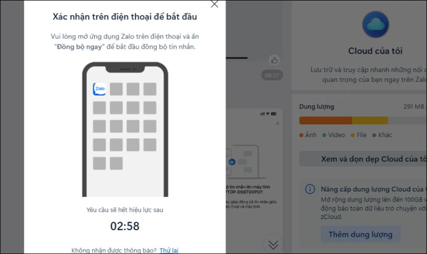 Vì sao không thể đồng bộ được tin nhắn Zalo trên máy tính?