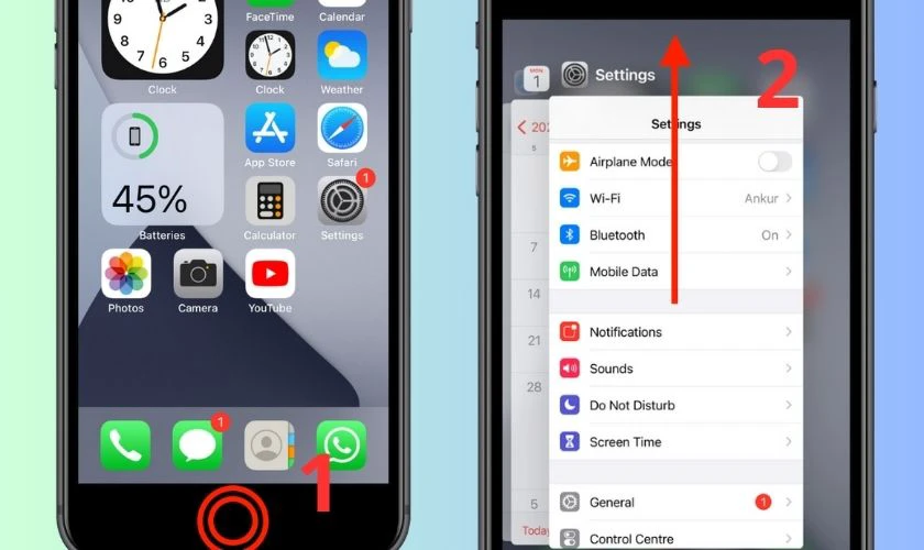 Đóng tất cả ứng dụng trên iPhone bằng nút Home