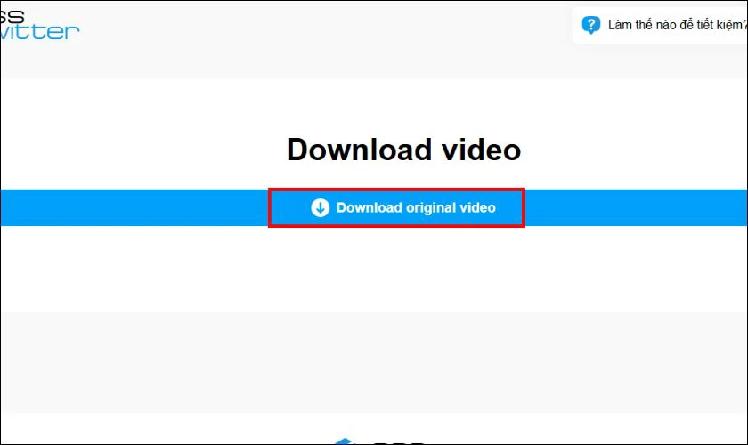 Nhấn Download original video