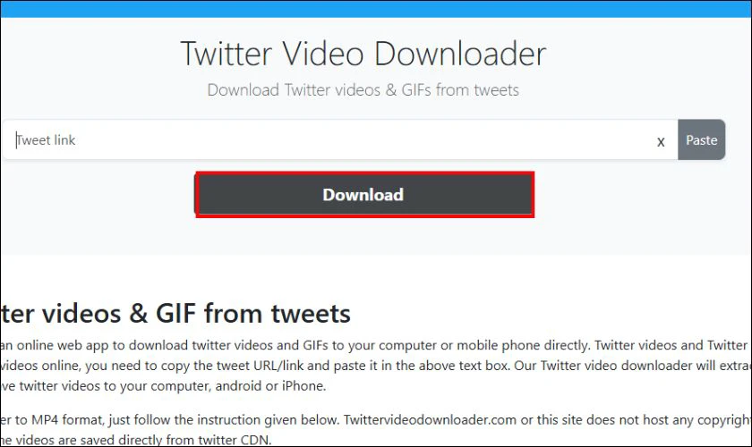 Download video Twitter 4K với Twitter Video Downloader