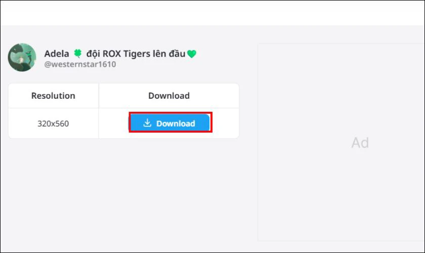 Nhấn vào nút Download và chờ trong giây lát để hệ thống tải xuống