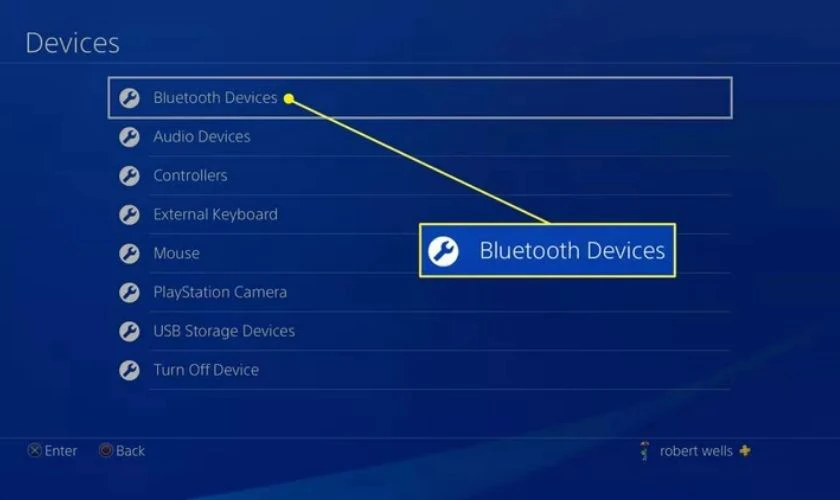 Nhấn vào mục Bluetooth Devices