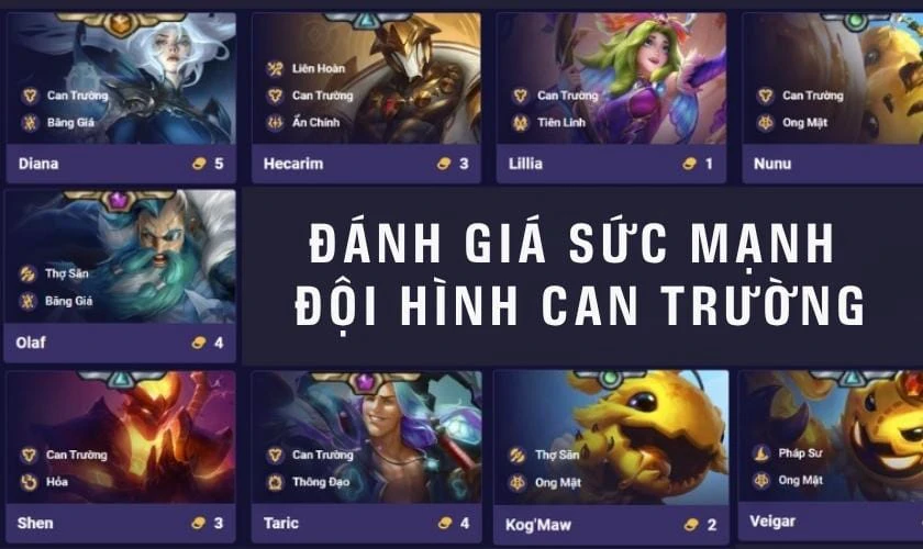 Đánh giá sức mạnh DTCL Can Trường