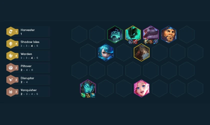 DTCL Đảo Bóng Đêm đội hình